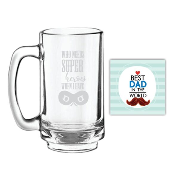 Super Hero Dad Beer Mug