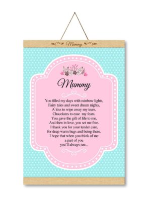 Thanks Mom Pink Canvas Scroll
