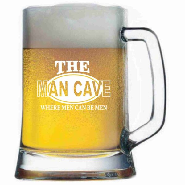 Personalized Engraved Man Cave Beer Mug