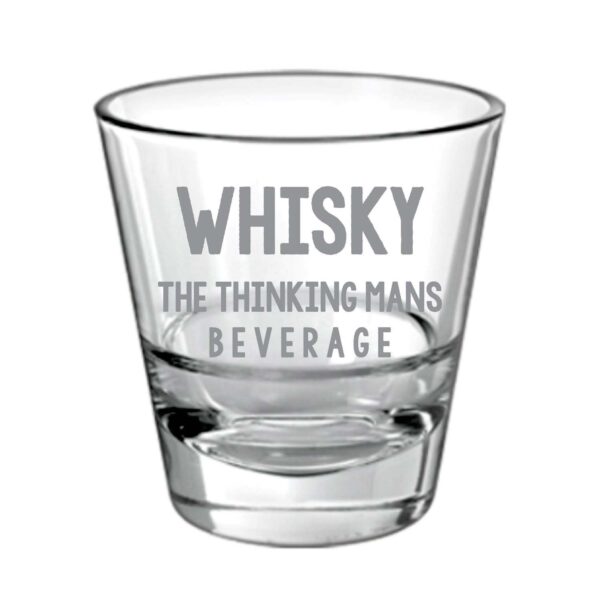Thinking Mans Beverage Engraved Whiskey Glass