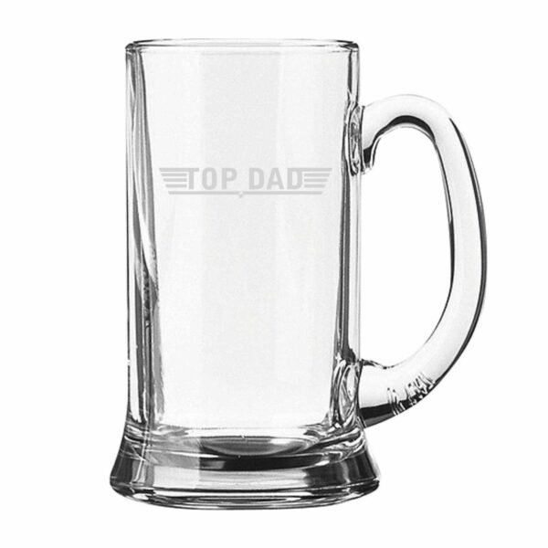 Engraved Top Dad Beer Mug