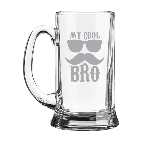 My Cool Bro Engraved Beer Mug