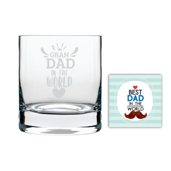 Moustache Awesome Dad Whiskey Glass