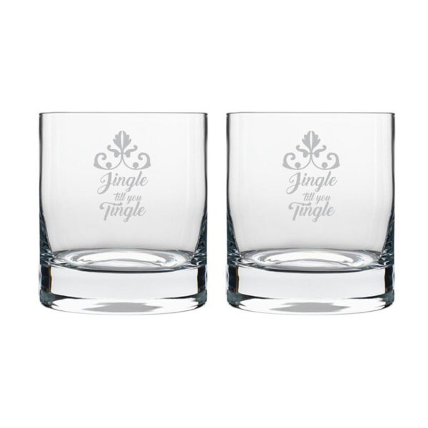 Jingle Till You Tingle Christmas Whiskey Glasses
