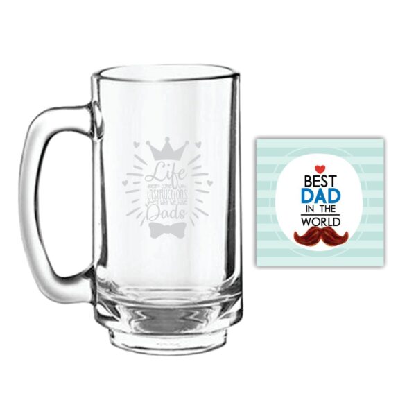 Life Doesnt Come With Instructions But Dad Beer Mug