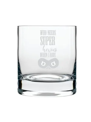 Super Dad Engraved Whiskey Glass