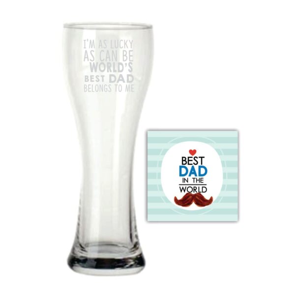 Best Dad in the World Beer Pilsner Glass