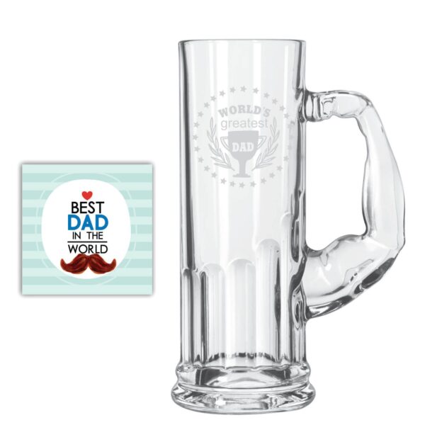 Worlds Greatest Dad Trophy Beer Mug