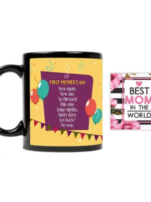 TheYaYaCafe Yaya Cafe Mothers Day Gifts for New Mom First Mother Day Coffee Mug with Coaster