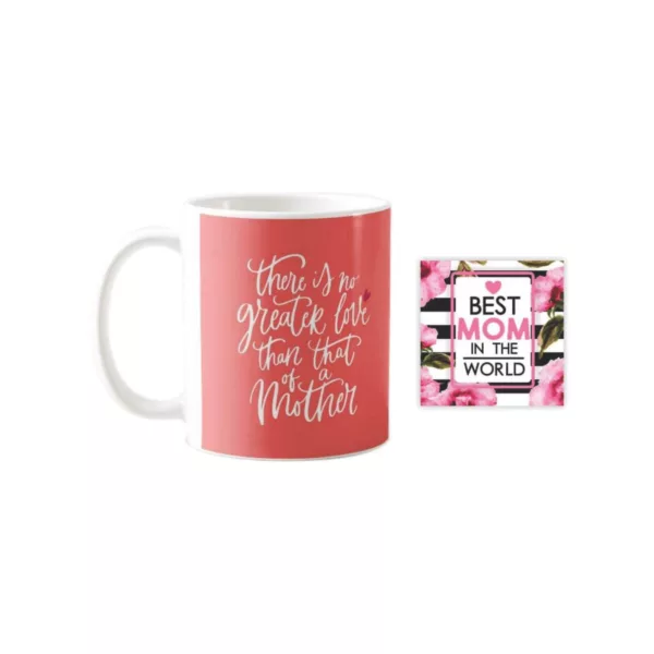 TheYaYaCafe Mothers Day There is No Greater Love Than That of a Mother Coffee Mug with Coaster