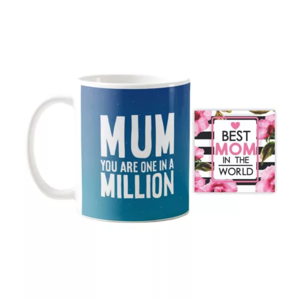 TheYaYaCafe Yaya Cafe Mothers Day Gifts for Mum You are One in Million Coffee Mug with Coaster