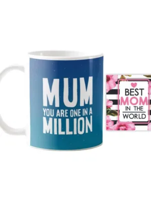 TheYaYaCafe Yaya Cafe Mothers Day Gifts for Mum You are One in Million Coffee Mug with Coaster