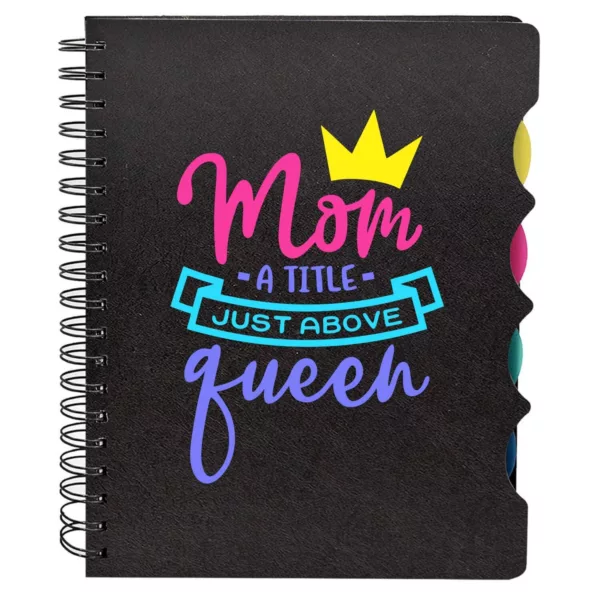 TheYaYaCafe Birthday Gifts, Wirebound Printed Notebook A5 Size, 300 Ruled Pages - Awesome Mom, Mothers Day