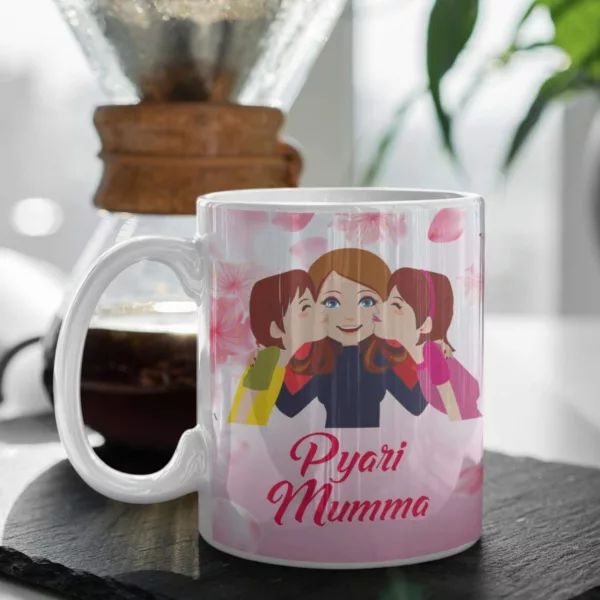 TheYaYaCafe Birthday Gifts for Mom Ceramic Coffee Mug with Coaster - Pyari Mumma