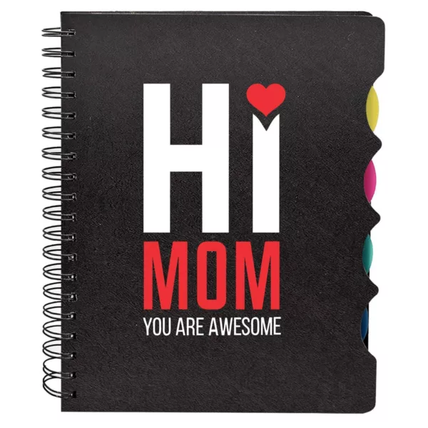 TheYaYaCafe Birthday Gifts, Wirebound Printed Notebook A5 Size, 300 Ruled Pages - Awesome Mom, Mothers Day