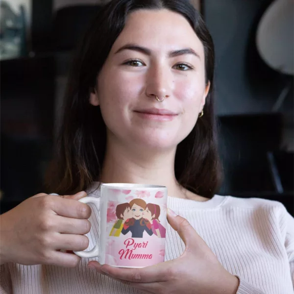TheYaYaCafe Birthday Gifts for Mom Ceramic Coffee Mug with Coaster - Pyari Mumma