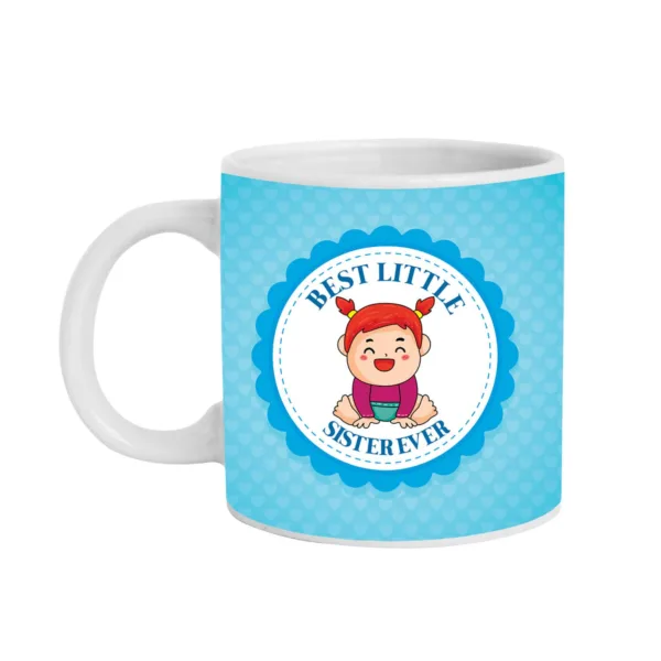 Best Little Sister Ever Gift Combo Hamper Set of 3 - Mug, Coaster, Cushion