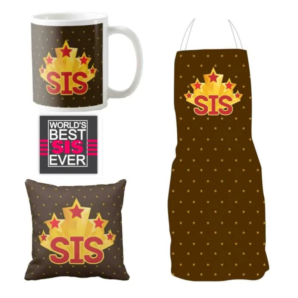 5 Star Sis Hamper Set of 2 - Ceramic Mug, Coaster - Multicolor