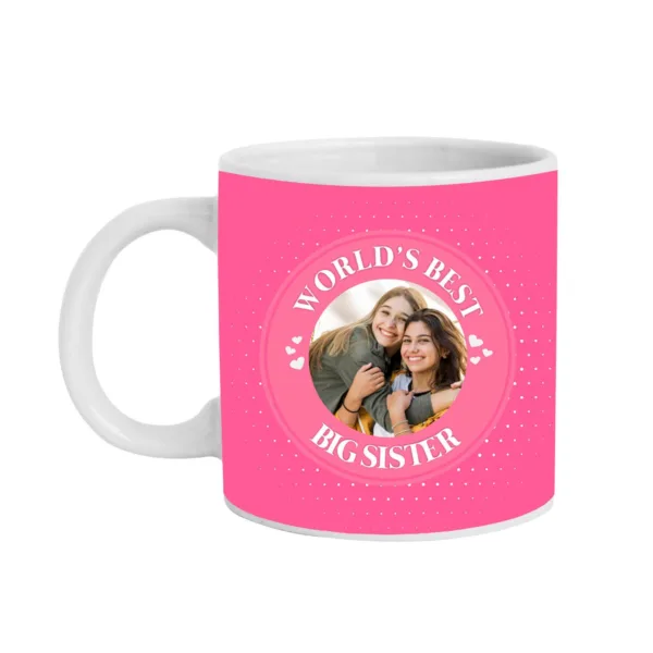 Personalized Worlds Best Big Sister Photo Coffee Mug