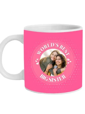 Personalized Worlds Best Big Sister Photo Coffee Mug