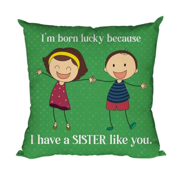 I Am Born Lucky Because I Have A Sister Like You Gift Combo Hamper Set of 3 - Mug, Coaster,