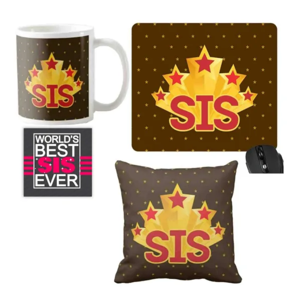 5 Star Sis Hamper Set of 2 - Ceramic Mug, Coaster - Multicolor