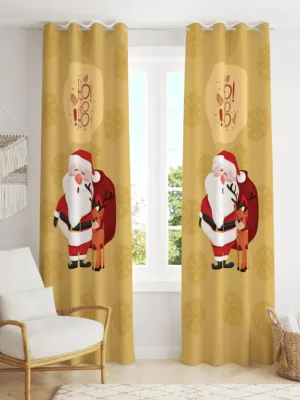 Ho Ho Ho Design Christmas Curtain