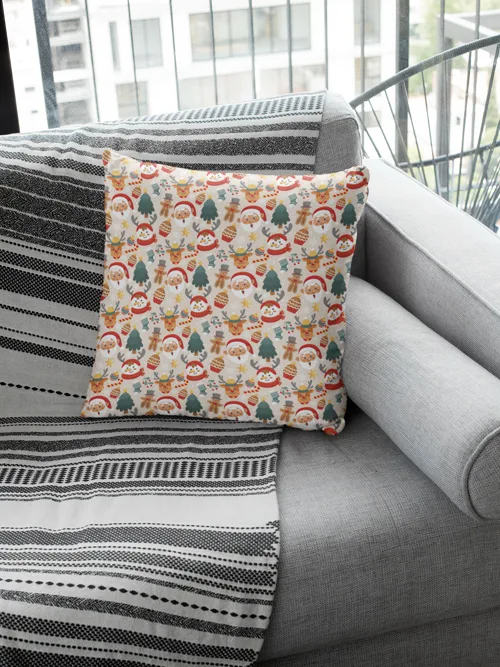 Unique Pattern Christmas Cushion Cover