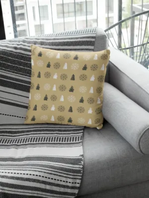 Snowflakes & Tree Christmas Cushion Cover