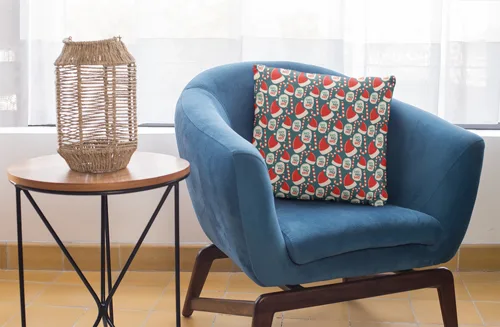 Hat & Stick pattern Cushion Cover