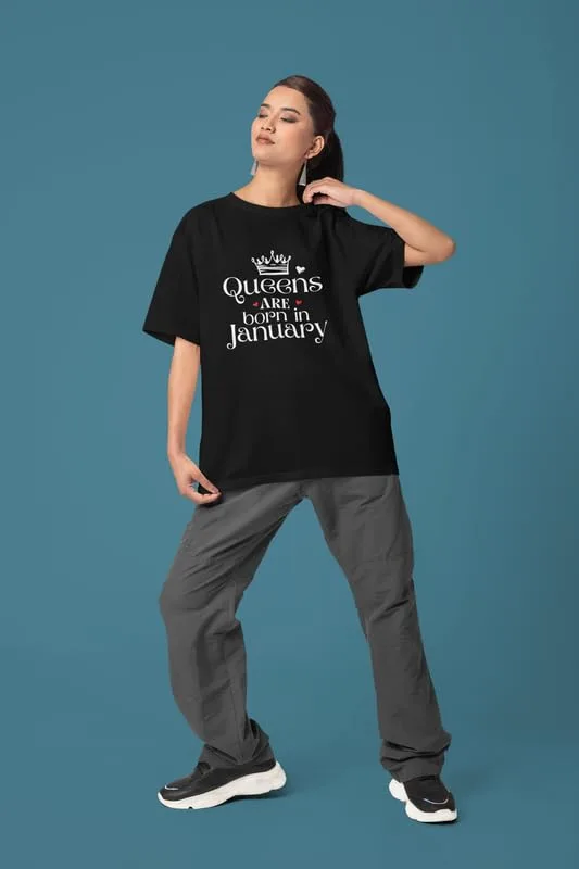 Queens are Born in Birthday T-Shirt for Women