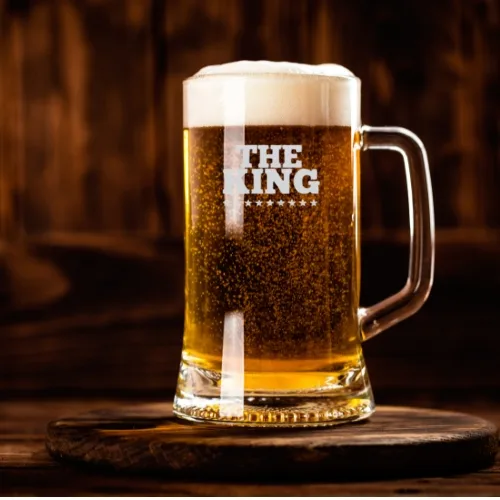 Valentine Gift The King Engraved Beer Mug For Husband