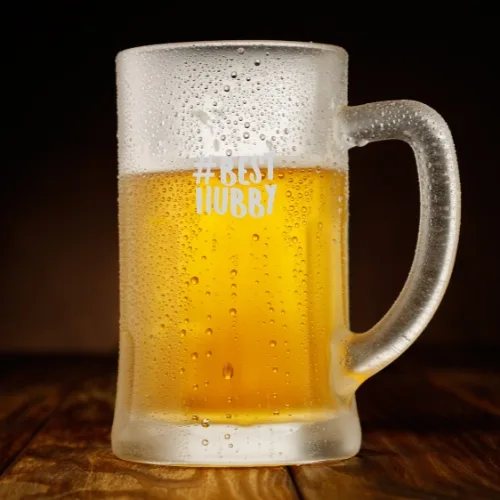 Valentine Gift Best Hubby Engraved Beer Mug For Husband