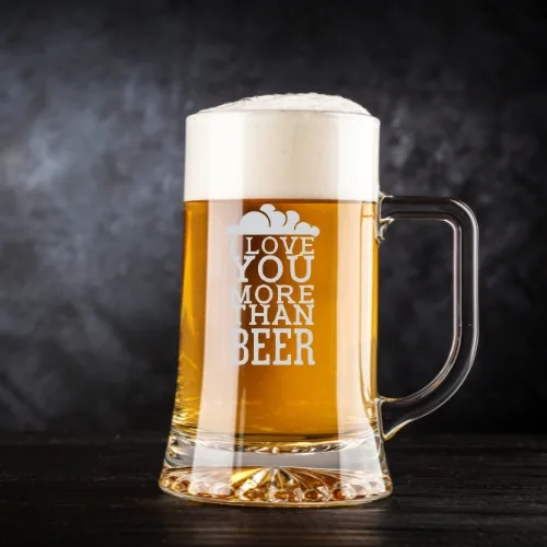 Valentine Gift I Love You More Than Beer Mug For Husband