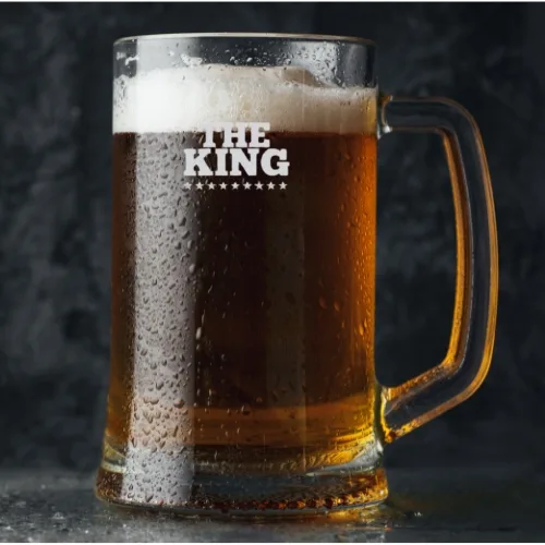 Valentine Gift The King Engraved Beer Mug For Husband