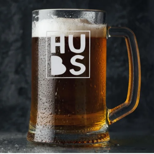 Valentine Gifts Engraved Hubs Beer Mug For Husband