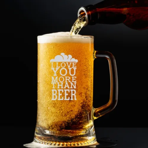 Valentine Gift I Love You More Than Beer Mug For Husband