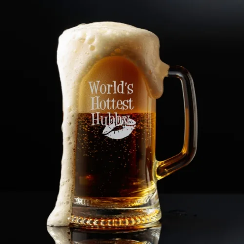 Valentine Gift World's Hottest Hubby Beer Mug For Husband