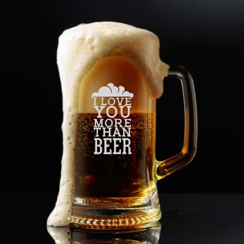 Valentine Gift I Love You More Than Beer Mug For Husband