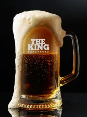 Valentine Gift The King Engraved Beer Mug For Husband