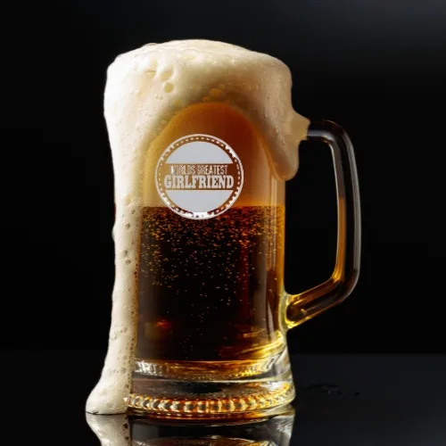 Valentine Gifts Engraved Worlds Greatest Girlfriend Beer Mug