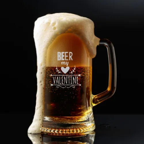 Valentine Gifts Engraved Beer My Valentine Beer Mug For Men