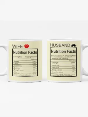 Valentine Gifts Coffee Mug Couple Nutrition Facts For Couples