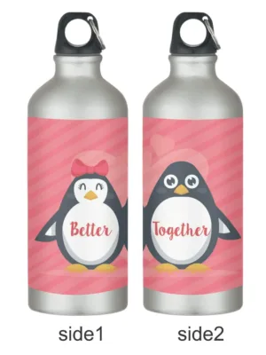 Better Together Penguin Printed Valentine day Sipper Bottle