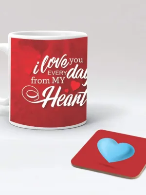 Valentine Gift Coffee Mug I Love You Every Day From My Heart