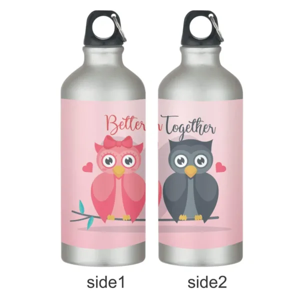 Better Together Owl Printed Valentine day Sipper Bottle