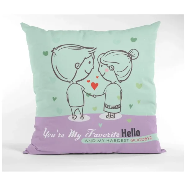 Valentine Gifts Romantic Couple Cartoon Cushion Covers Set of 4