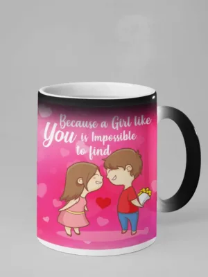 Valentine Gift Coffee Mug  Because A Girls Like You Impossible To Find