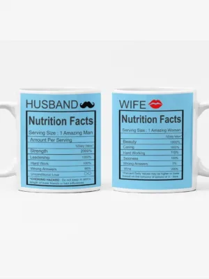 Valentine Gifts Coffee Mug Husband Wife Nutrition Facts For Couples