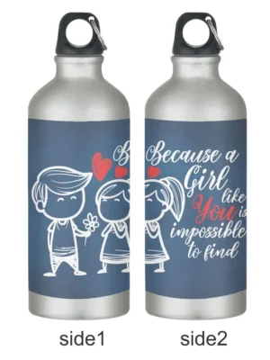 Because A Girl Like You Impossible to Find Blue Valentine day Sipper Bottle